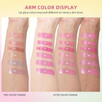 Plumping Melting Lip Gloss, Click Jelly Color Changing Lipstick Lasting Tint Hydrate & Nourish, High-Shine for Plumper Lips, Glossier Lip Balm Natural Glossy Lip Gloss Tinted Lip Balm(#6 Grape)