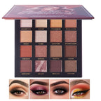 Rechoo 16 Colors Eyeshadow Make-up Palette Neked, Nude Brown Color Matte Shimmer Eye Shadow, High-Pigmented Eyeshadow Neutral, Long-lasting Powder Eyeshadow Palette for Daily and Smokey Make-up
