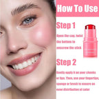 Milk Cooling Water Jelly Tint, Jelly Blush Stick Makeup Jelly Tint, Milk Jelly Blush, Cruelty Free, Blush Stick for Cheeks and Lips