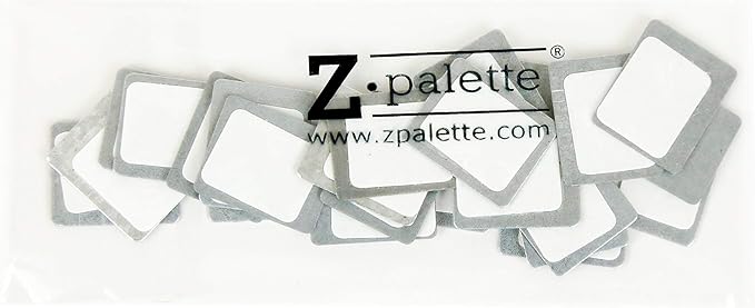 Square Metal Stickers 26mm 30-Pack for Non-Magnetized Makeup Pans