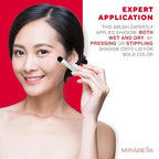 Mirabella Wet & Dry Eyeshadow Brush, Premium Professional Makeup Brush Collection, Cruelty-Free Synthetic Bristle Brush, Hand-Sculpted Brushed Aluminum Handle, Luxury Blending Brush for Makeup