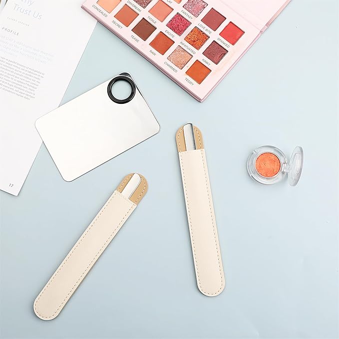 Makeup Mixing Palette, 5 Piece Set Makeup Palette Tray, Foundation Mixing Palette with Stir Stick, Spatula for Foundation Eye Shadow Lipsticks