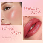 Mineral Color Balm, SPF 35 Multi Color Stick for Lips, Cheeks& Eyes, Blendable Creamy Lightweight Formula, Buildable Shimmer Finish, Multiuse Makeup Stick, Guava