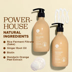 Luseta Rice Water Shampoo and conditioner Set Strengthening & Nourishing Revitalizes Shine for All Hair Types Hydrating & Frizz Control for Women and Men 16.9oz*2