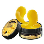 60 Pcs 24K Gold Under Eye Patches, 30 Pairs Undereye Mask for Dark Circles Puffy Eyes Treatment, Collagen Gel Pads Hydrating for Puffiness Wrinkle Eye Bags, Women Men Beauty Skin Care Products