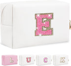 Personalized initial letter makeup bag,