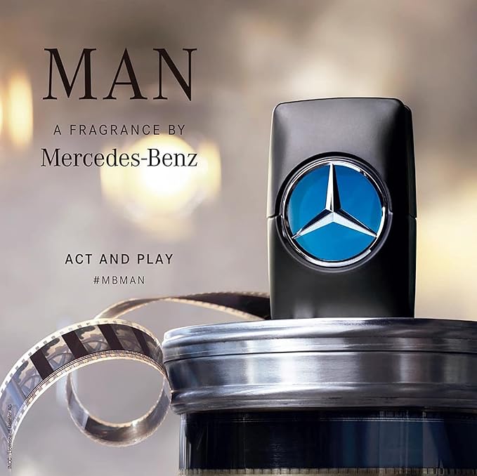 Mercedes-Benz Man - Elegant Fragrance With Sensual, Floral, Woody Notes - Mesmerize The Senses With Original Luxury Men’s Eau De Toilette Spray - Endless Day Through Night Scent Payoff - 3.4 Oz