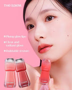 THESAEM Saemmy's Ade Shot Tint - Korean Lip Tint, Water Gel Lip Stain with Plump Glowy Moisturizing Finish, Buildable Radiant Gloss, Long-Lasting Comfort, 0.1 fl.oz. (10 Peach Palm)