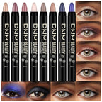 Kaely 8Pcs Cream Eyeshadow Stick Set, Sand Orchid Rose Desert Ginger Caramel Midnight Blue Blue, Matte Shimmer Eyeliner Pencil Eye Shadow Sticks Palette Makeup for Older Women, sombras para ojos 04