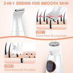 5 in 1 Bikini Trimmer for Women,IPX7 Waterproof Cordless Replaceable Pubic,Eyebrow,Facial Electric Razors&Nose Hair Trimmer&Painless Body Shaver for Arms Legs Underarms,USB Charge,LED Display,Wet&Dry