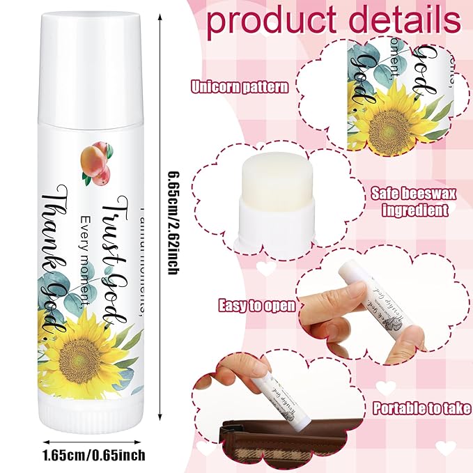 50 Pcs Bible Verse Lip Balm Employee