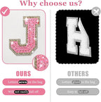 Initial letter patch makeup bag,