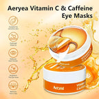 Under Eye Patches with Vitamin C & Caffeine 30 Pairs for Dark Circles, Fine Lines and Puffiness, with Niacinamide Hydra-Gel Collagen, Skin Care for Men & Women