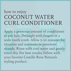 Camille Rose Coconut Water Curl Conditioner with Natural Coconut, Rosemary, & Castor Oils to Hydrate and Detangle, for Curly & Coily Hair Types, 12 oz
