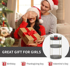 360° Rotating Makeup Organizer, Large-Capacity Skincare Make Up Storage 3 Tier Perfume Organizers Cosmetic Dresser Organizer with Makeup Brush Holder, Fits Bedroom, Bathroom, Vanity Shelf Countertop