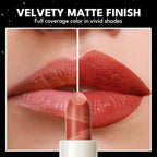 2PCS Marbled Matte Lip Stick Makeup - Velvety Finish | Naked-lip Feel, Full Coverage, D001+D002
