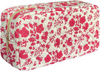 Quilted makeup bag floral makeup