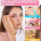 NICEMOVIC 66 Pcs Dermaplane Razor for Women Face, Eyebrow Razors and Face Razors for Women and Men, Multipurpose Facial and Eyebrow Hair Trimmer and Shaver with Precision Cover (3 Colors)