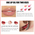 3PCS Lip Oil Set, Hydrating Lip Glow Oil Lip Plumper Gloss, Tinted Lip Oils Transparent Long Lasting Non-sticky Lip Gloss, Plumping Lip Gloss Lip Care Kit (Clear & Raspberry & Mahogany)