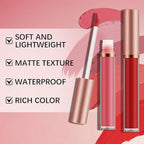 6pcs Matte Lip Gloss Set for Women,Highly Pigmented Velvet Lip Stain，Long Lasting，Waterproof Lip Makeup，Nude，Brown