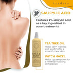 Acne Treatment Body Spray with 2% Salicylic Acid, Tea Tree Scent, for All Hair Types, Soothing and Moisturizing, 3-Pack