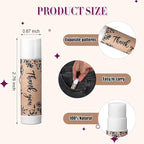 30 Pcs Thank You Lip Balms Bulk Wedding Bridal Shower Favors for Guests Wedding Souvenirs Moisturizing Floral Lip Balm Gifts for Bachelorette Party Bridesmaid Baby Shower, Classic Wood Grain