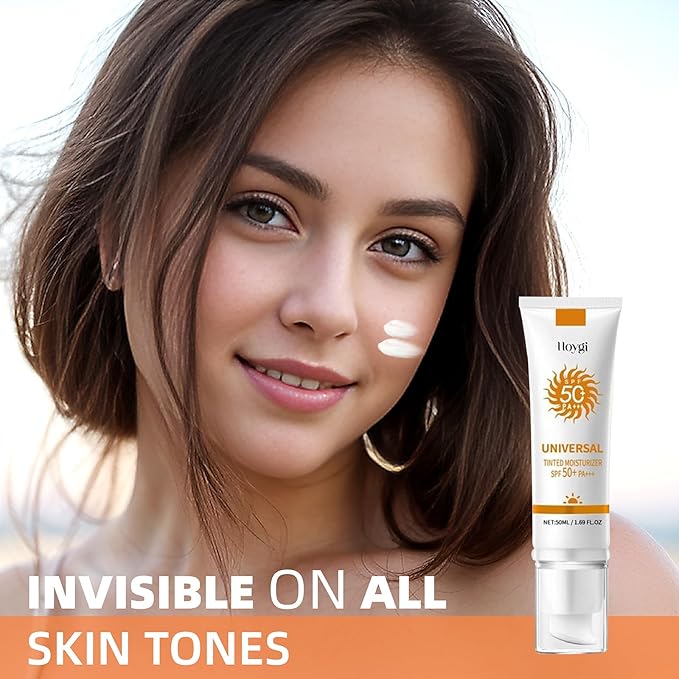 Face Tinted Sunscreen, Universal Sunscreen SPF 50+++, Suitable for All Skin Types, Travel Size Sunscreen