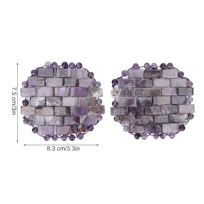 Jade Eye Mask, Amethyst Eye Pack Wrinkle Puff Elimination Dark Circles Fading Quartz Stone Eye Patch Jadestone Eye Massager Relieve Eye Fatigue