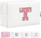 Personalized initial letter makeup bag,