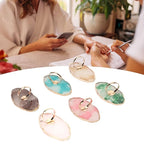 Nail Art Palette, 6pcs Wearable Soft Resin Nail Art Palette Ring, Resin Nail Art Palette Compatiable for Make-Up Beginners and Make-Up Schools