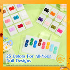 Beetles Gel Nail Polish Kit with U V Light - 25 Colors Gel Polish Set Fall Nail Fest Fragments of Time 45 Pcs Nails Kit with Tools DIY Salon Manicure Set Gifts for Women Girls - One Color One Bottle