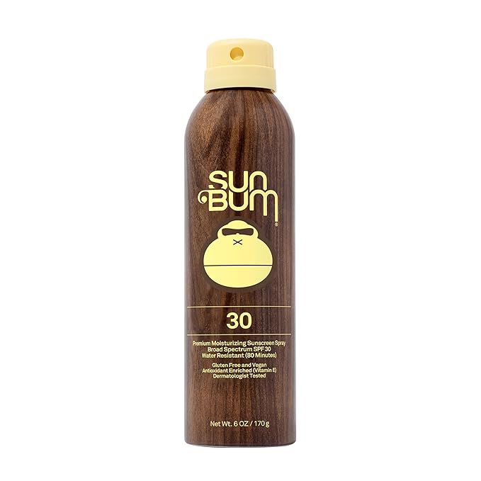 Sun Bum Original SPF 30 Sunscreen Body Spray - Broad Spectrum Moisturizing Sunscreen with Vitamin E - Hawaii 104 Act Compliant (Made without Octinoxate & Oxybenzone) - 6 oz