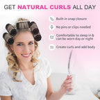 36 Pieces Foam Sponge Hair Rollers - Soft Hair Styling Curlers for Hair Curls (Black, Flexi Rod, 2.8x0.98inch)