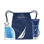 Nautica Blue Men's 3 pc. Eau de Toilette, Body Wash and Toiletry Bag Holiday Gift Se