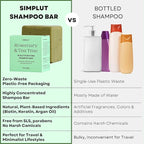 Rosemary & Tea-Tree Scalp Clarifying Shampoo Bar with Keratin, Panthenol, Biotin and Argan-Oil (5.2oz) | Sulfate Free, All Natural, Hair Moisturizing & Nourishing Soap, Deep Cleansing Solid Shampoo