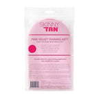 Skinny Tan Pink Velvet Tanning Mitt - Velvety Soft Luxe Texture - Waterproof Lining to Keep Hands Stain Free - Smooth for Flawless Finish - Long-Lasting and Machine Washable - 1 pc Applicator