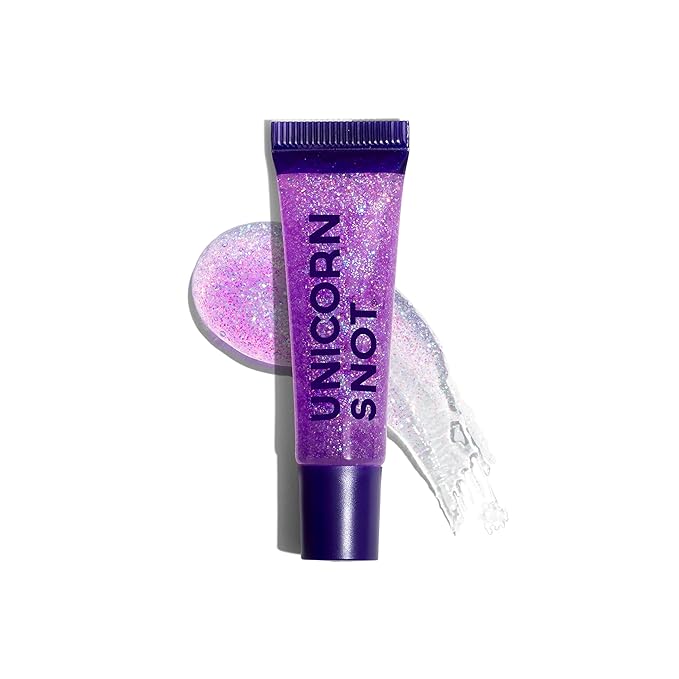 UNICORN SNOT Glitter Lip Gloss - Sparkly Lip Shine - Stocking Stuffers for Women, Gifts for Teen Girls - Vegan & Cruelty-Free Non-Sticky Formula Gloss Glitter Makeup - Holographic Purple (Orchid)