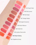 THESAEM Saemmy's Ade Shot Tint - Korean Lip Titnt, Water Gel Lip Stain with Plump Glowy Moisturizing Finish, Buildable Radiant Gloss, Long-Lasting Comfort, 0.1 fl.oz. (02 Peach Oolong)