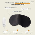 Heated Eye Mask for Dry Eye Relief - Stye Eye Treatment, Warming Eye Mask for Dry Eyes Mask Warm Compress for Eyes, Sinus Mask Heated Eye Patch - Dry Eye Mask with Moist Heat Electric Warming - Black