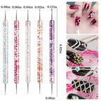 36Pcs Nail Art Brush Set, Acrylic Nail Brushes, Dotting Tools, Liner & Dust Brush, Drawing Pens For Gel Polish, sponge Polishing Rubs, Professional Nail Art Tools For Beginners & Salon Home Use