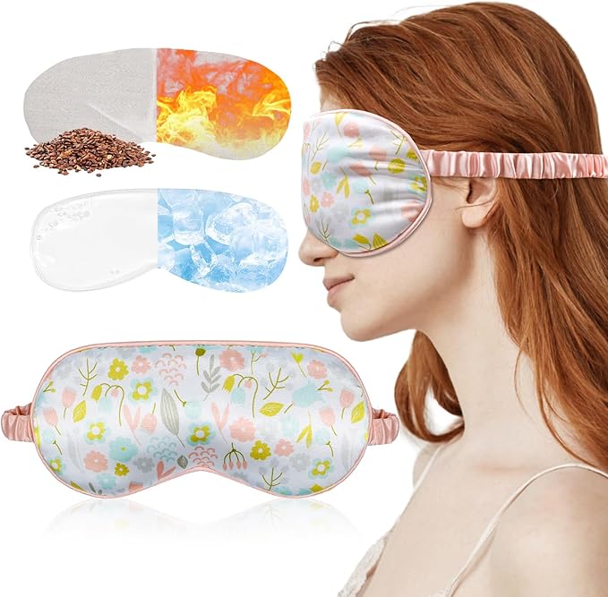 Warm cold eye mask silky