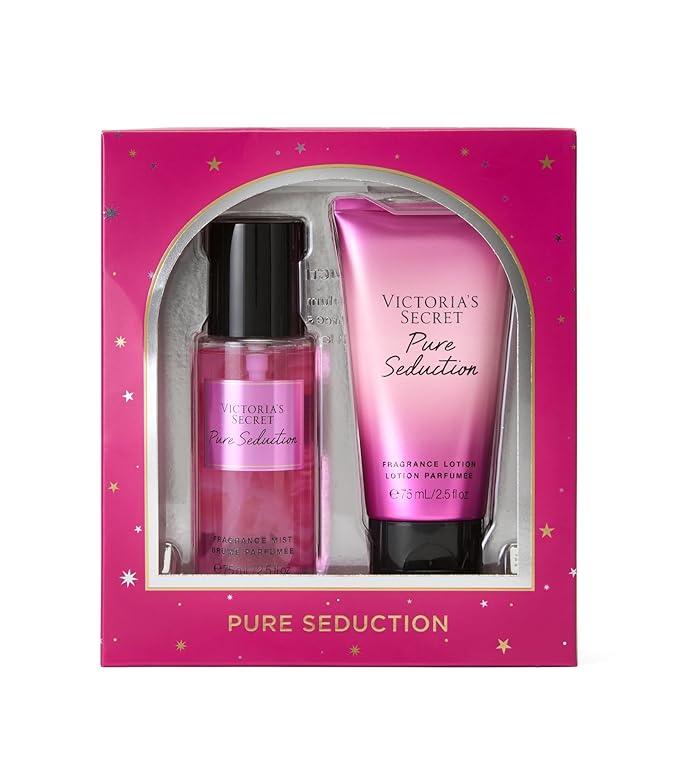 Victoria's Secret Pure Seduction Mini Fragrance Duo Gift Set, Notes of Juiced Plum and Crushed Freesia