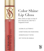 Victoria's Secret Color Shine Lip Gloss in Striking, Jojoba Oil & Vitamin E
