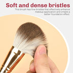 8pcs Gold Makeup Brush Set for All Skill Levels Easy Clean Soft Lint Free Brushes Travel Friendly Kit Foundation Powder Eyeshadow Blush Contour