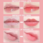 3Pcs Lip Balm Honey Pot with Stick, Honey Strawberry Apple Moisturizing and Hydrating Sleeping Lip Mask, Day and Night Repair and Care, Improve Lip Color, Reduce Lip Lines (SET B)