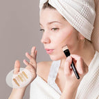 2PCS Makeup Mixing Palette with 2PCS Metal Spatula,