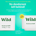 Wild - Refillable Deodorant Variety Pack - Aluminum Free - Scents Include Fresh Cotton & Sea Salt, Cherry Blossom and Coconut & Vanilla - Long Lasting Protection