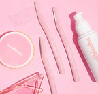 Starter Kit - 3 Pack Dermaplaning Razors & Aloe Vera Shave Gel - Dermaplane Razor - Eyebrow Razor - Dermaplaning tool for Face - Facial Razor for Women - Peach Face Remover