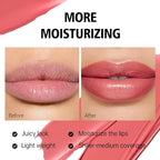 MAKI YIKA Moisture Hot Pink Lipstick for Women Hydrate Lip Balm for Dry Cracked Lips Weightless Glossy Lip Color Juicy Finish,MA056 Girl's Pink