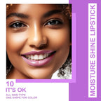 Oulac Pinky Purple Lipstick - Moisturizing Lip Stick Glossy Tinted Lip Balm, Sheer Shine Juicy Finish, Lightweight and Hydrating Formula for Dry Lip Care, Vegan 2.2g/0.07oz (10)